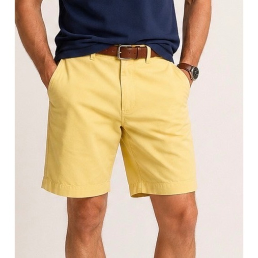 Polo Ralph Lauren Mens Classic Chino Shorts 34 9" Yellow Cotton Preppy Golf
